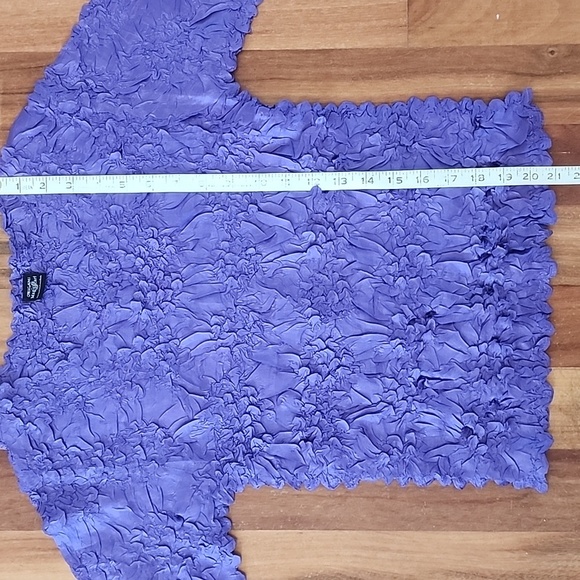 ✨️7✨️ORIGAMI Magic Scarf CRINKLE TOP, Purple, Stretch - Picture 6 of 6